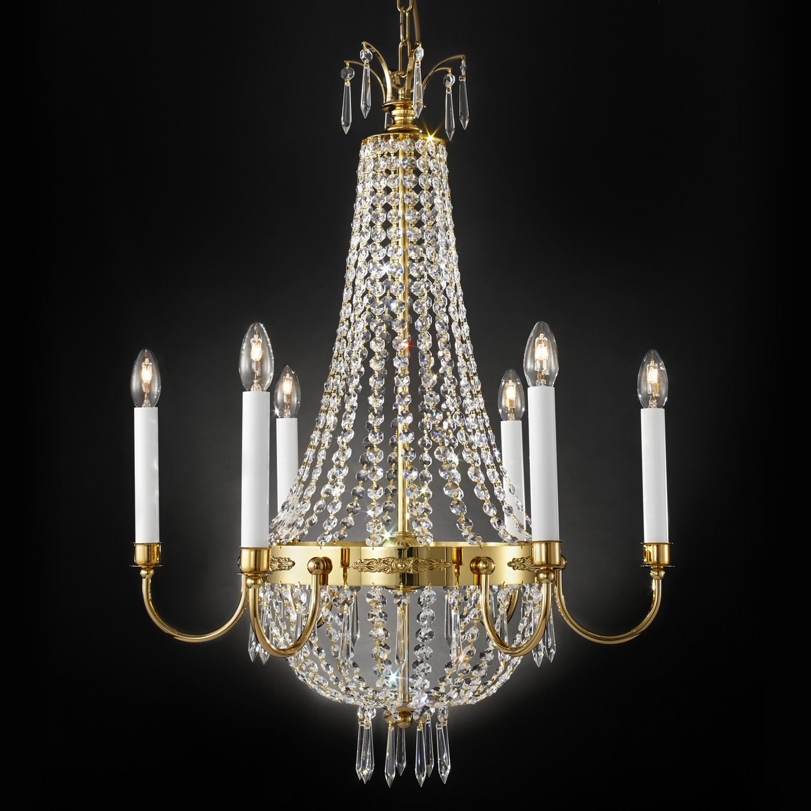 Chandelier EMPIRE CRYSTAL, dia 62cm, 24K gold plated