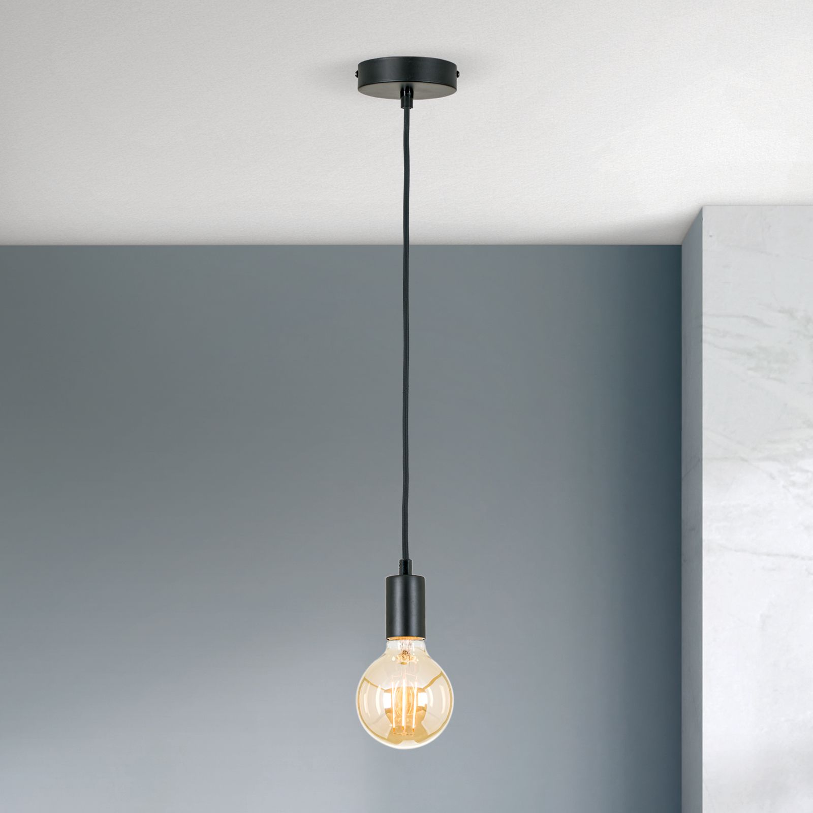 Pendant lamp NORA, 100 cm, black