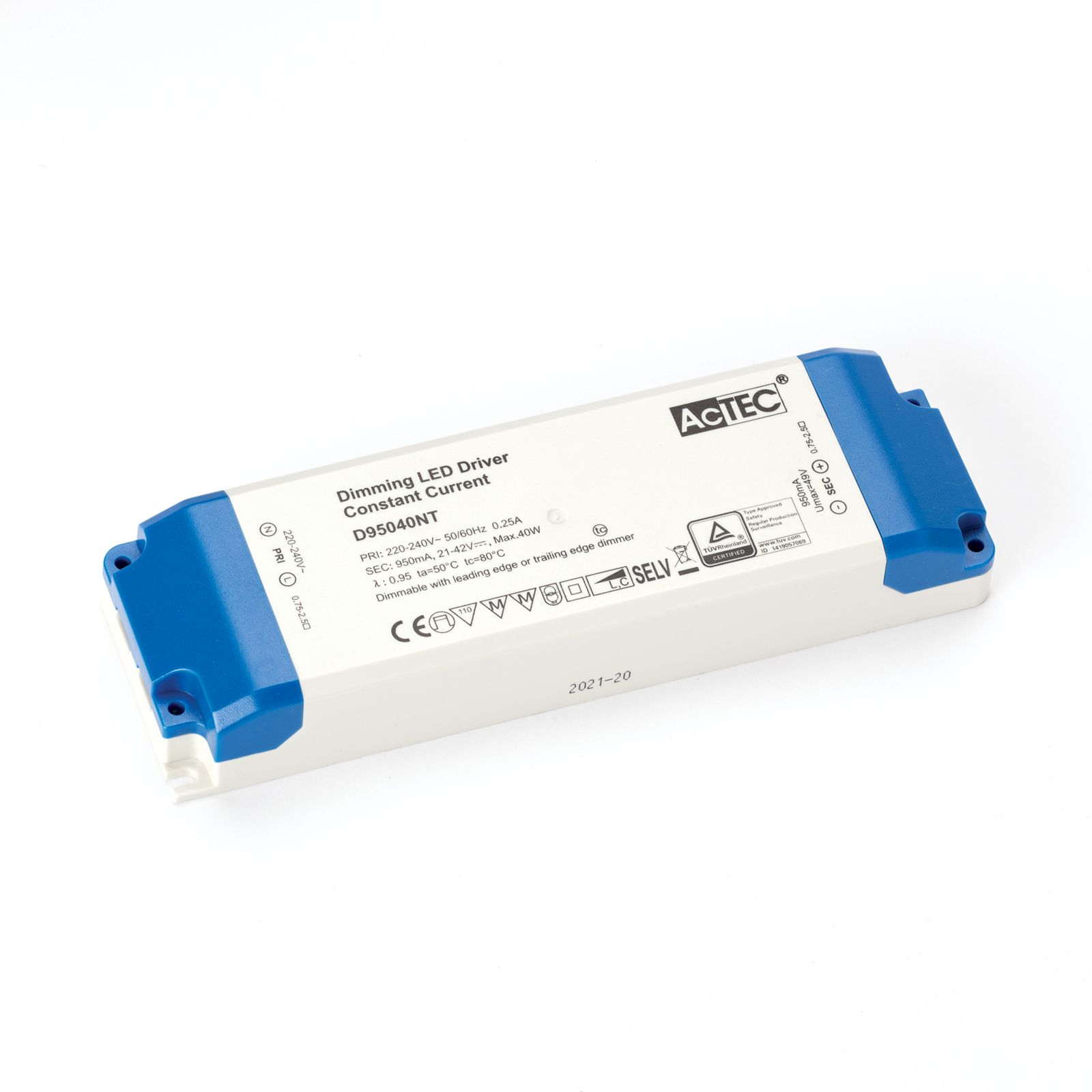 Driver 40p ACTEC D95040NT 40W 950mA, dimmable