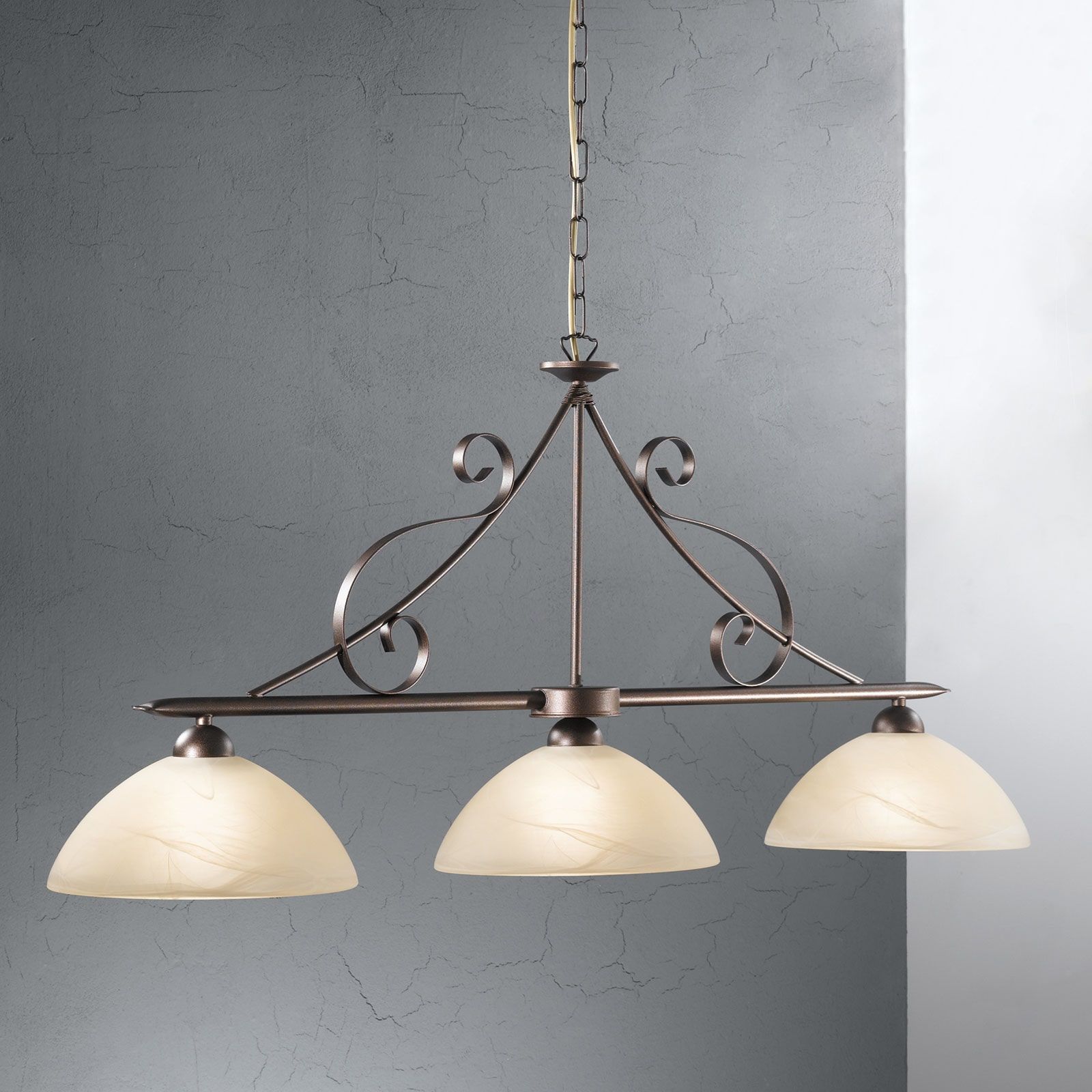 Chandelier ELLA, 3-flames, Antique