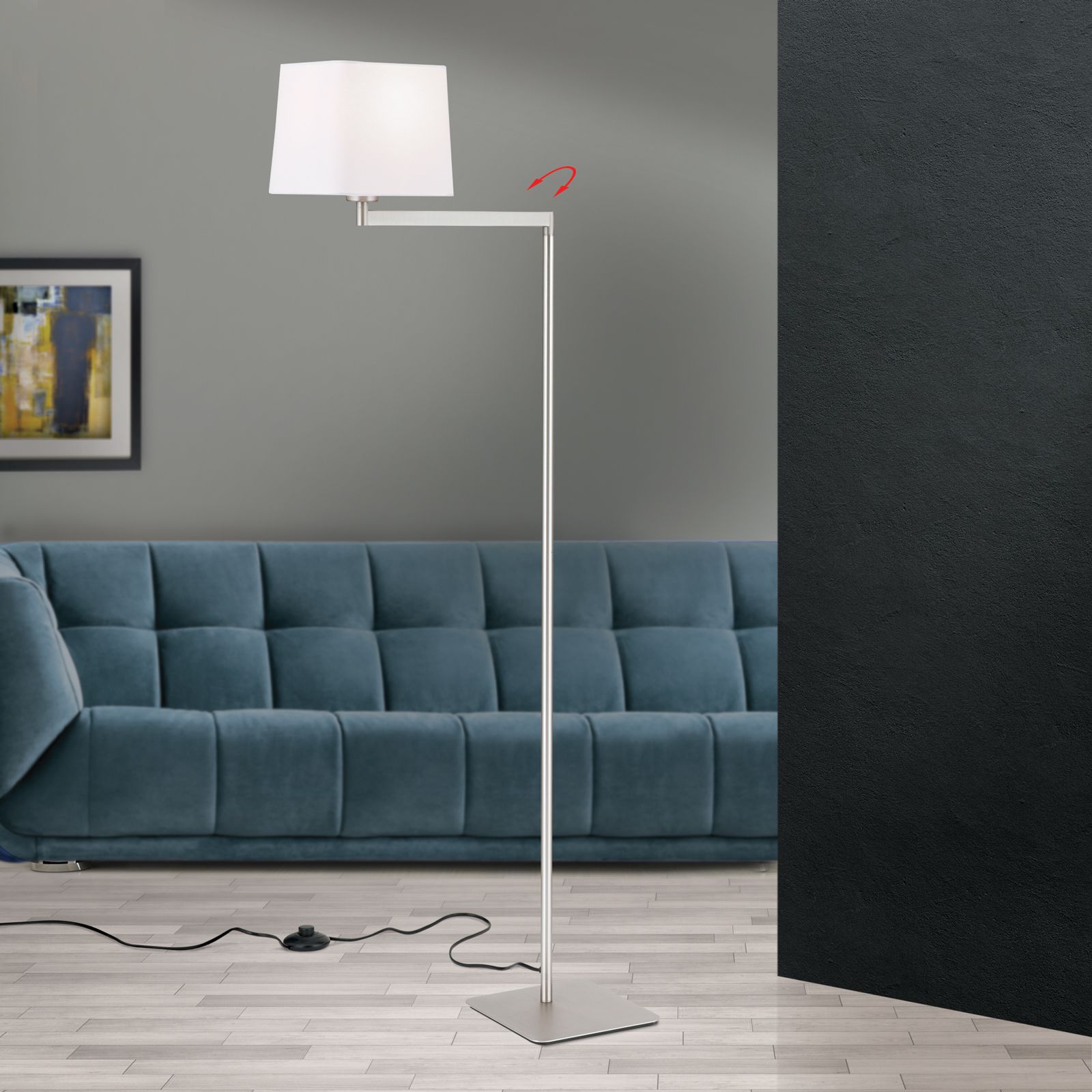 Stehleuchte CARLTON, satin