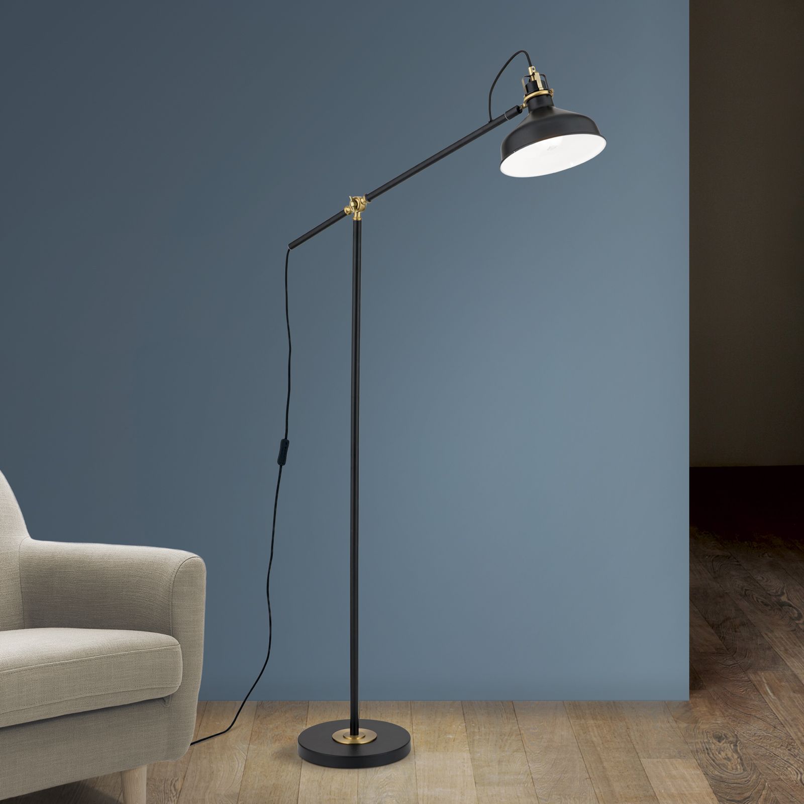 Floor lamp SCHILLER, black