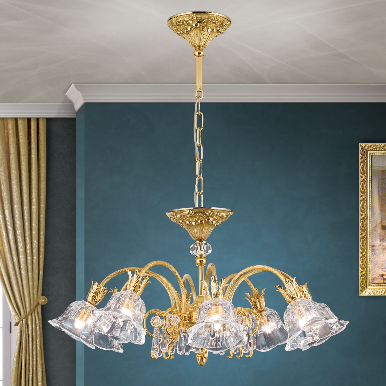 Luster LA BOHEME, 8-flammig, Gold