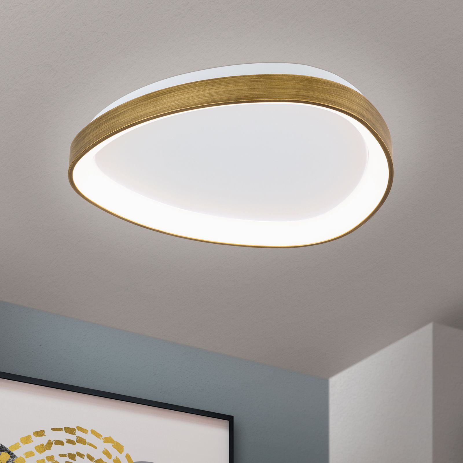 Ceiling light CHARLIE, patina, Ø 45cm