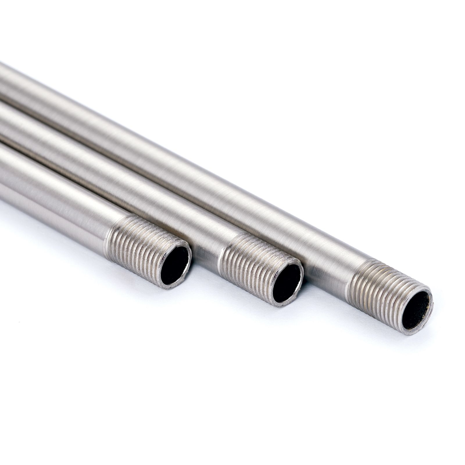 Pipe rod, thread M10x1, 20 cm, Satin