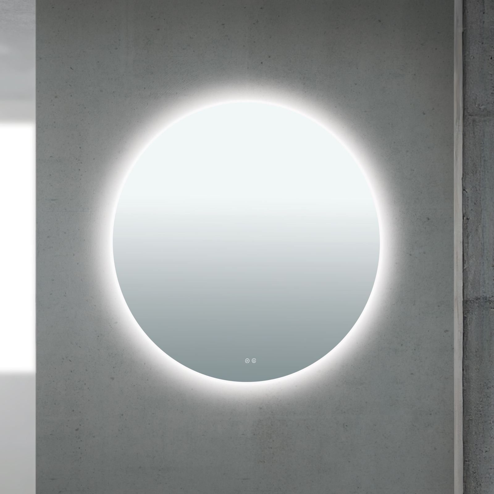 LED mirror FOCUS, Ø100cm, with tarnish protection