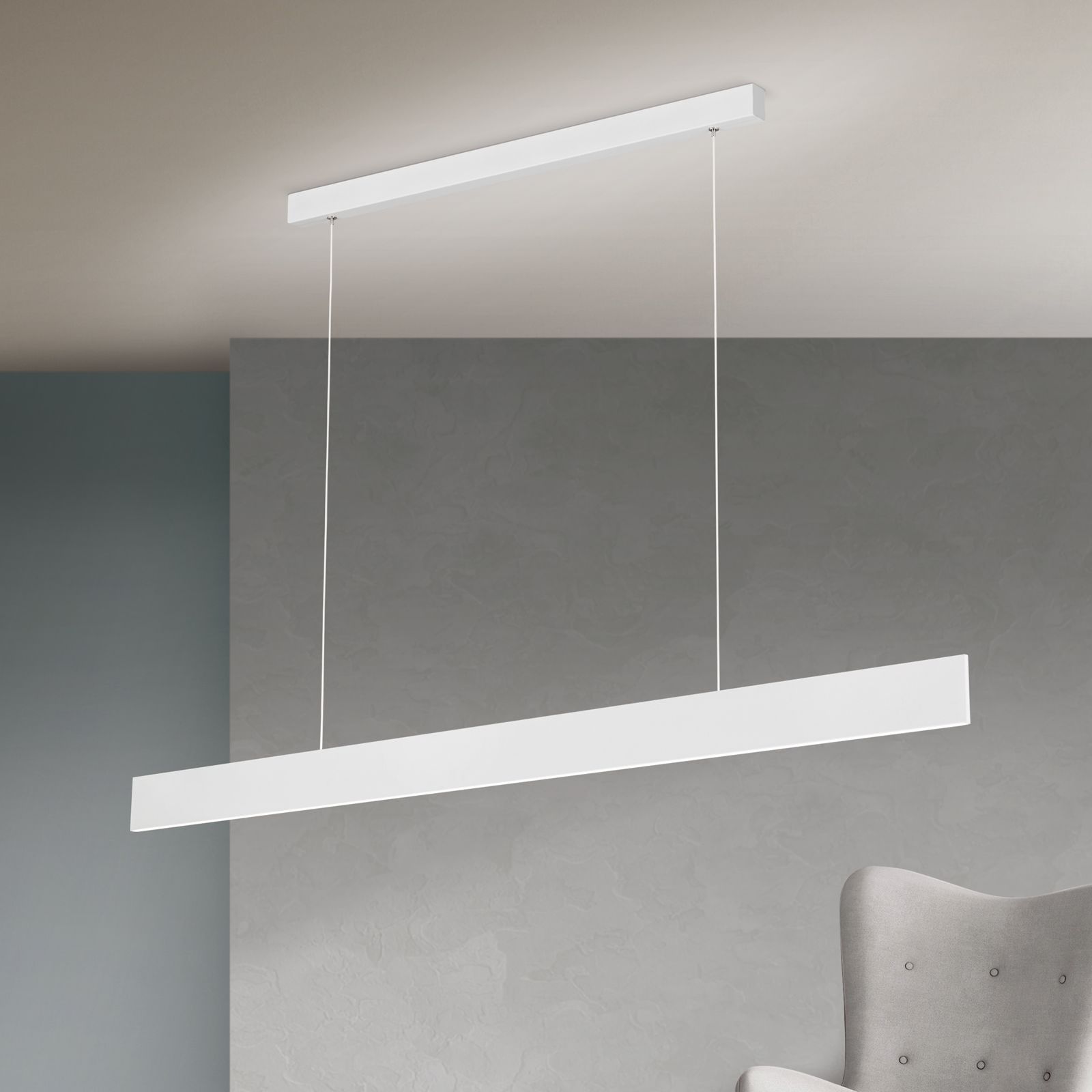 LED pendant light GIDEON with up- & downlight, dimmable, white