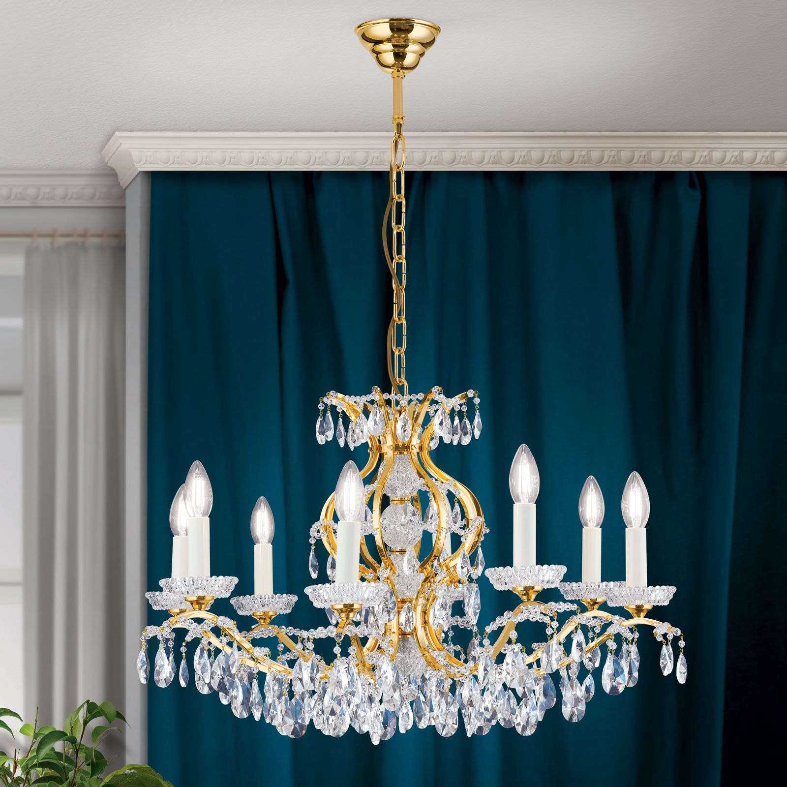 Luster HIROHITO, 8-flammig, Gold
