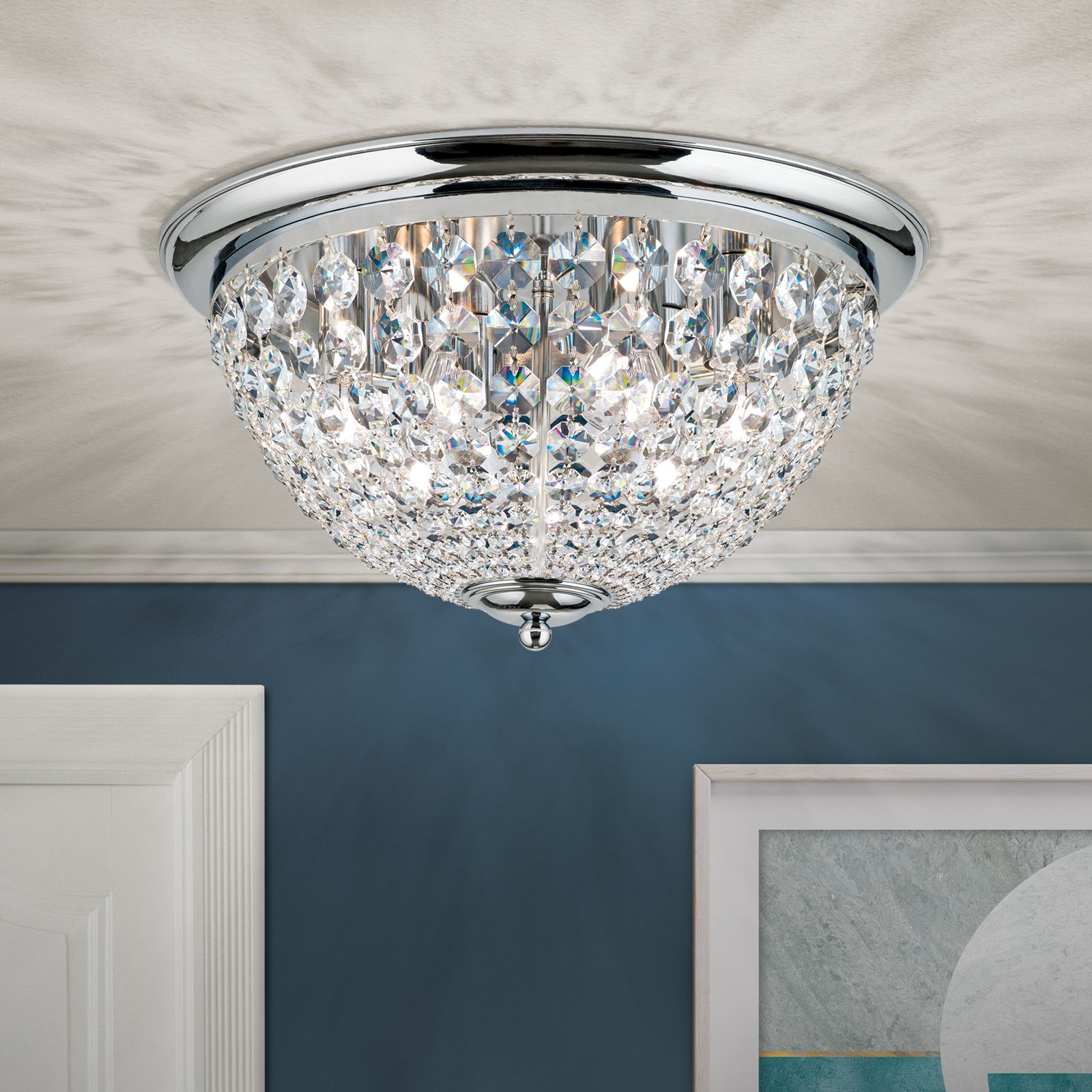 Ceiling light PLAFOND, Ø 47cm, chrome