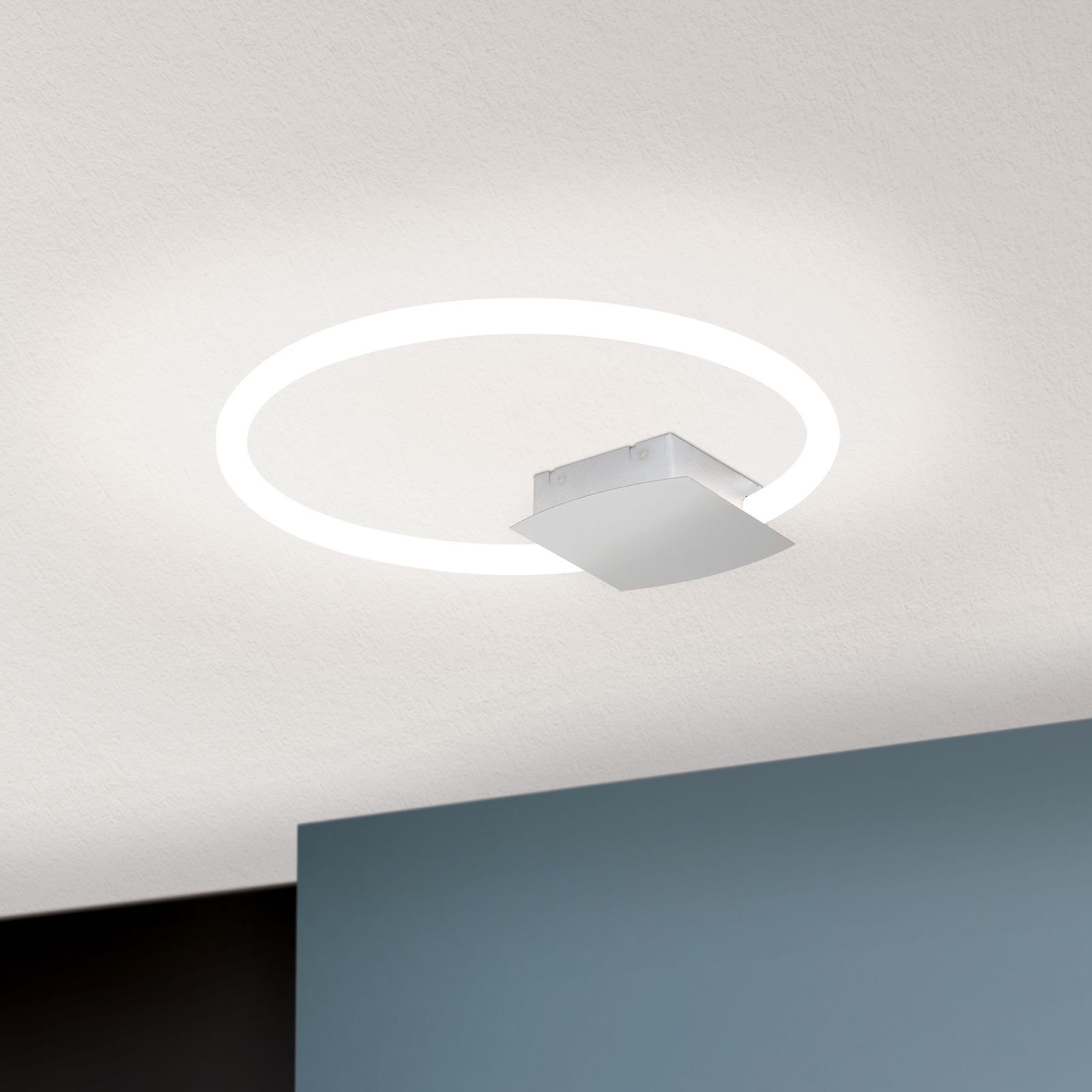 LED ceiling light KARLSSON, 42cm, chrome