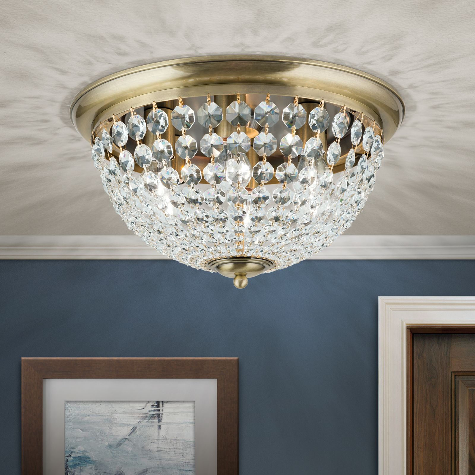 Ceiling light PLAFOND, Ø 47cm, patina