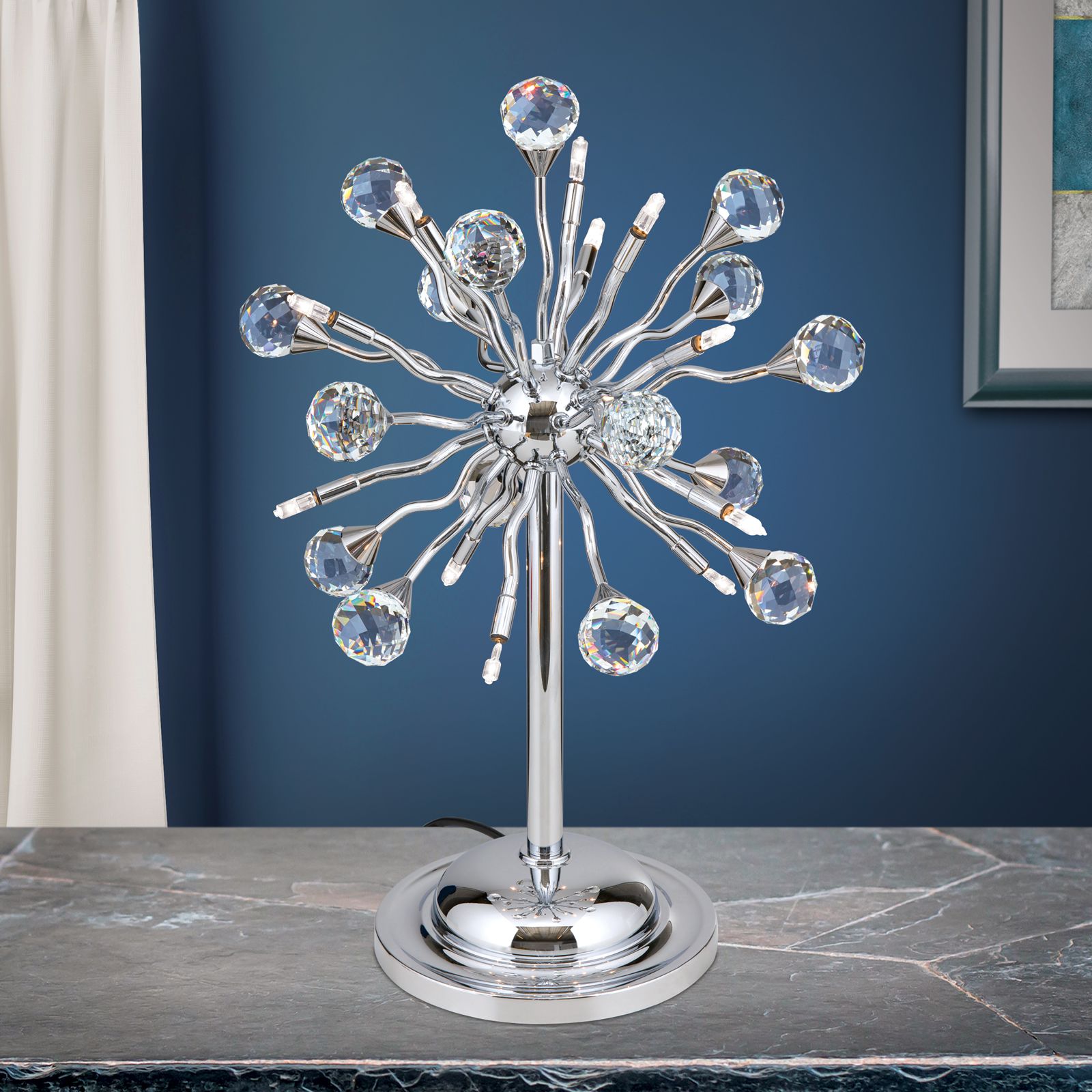 Tischlampe GALAXY, 12-flammig, Chrom