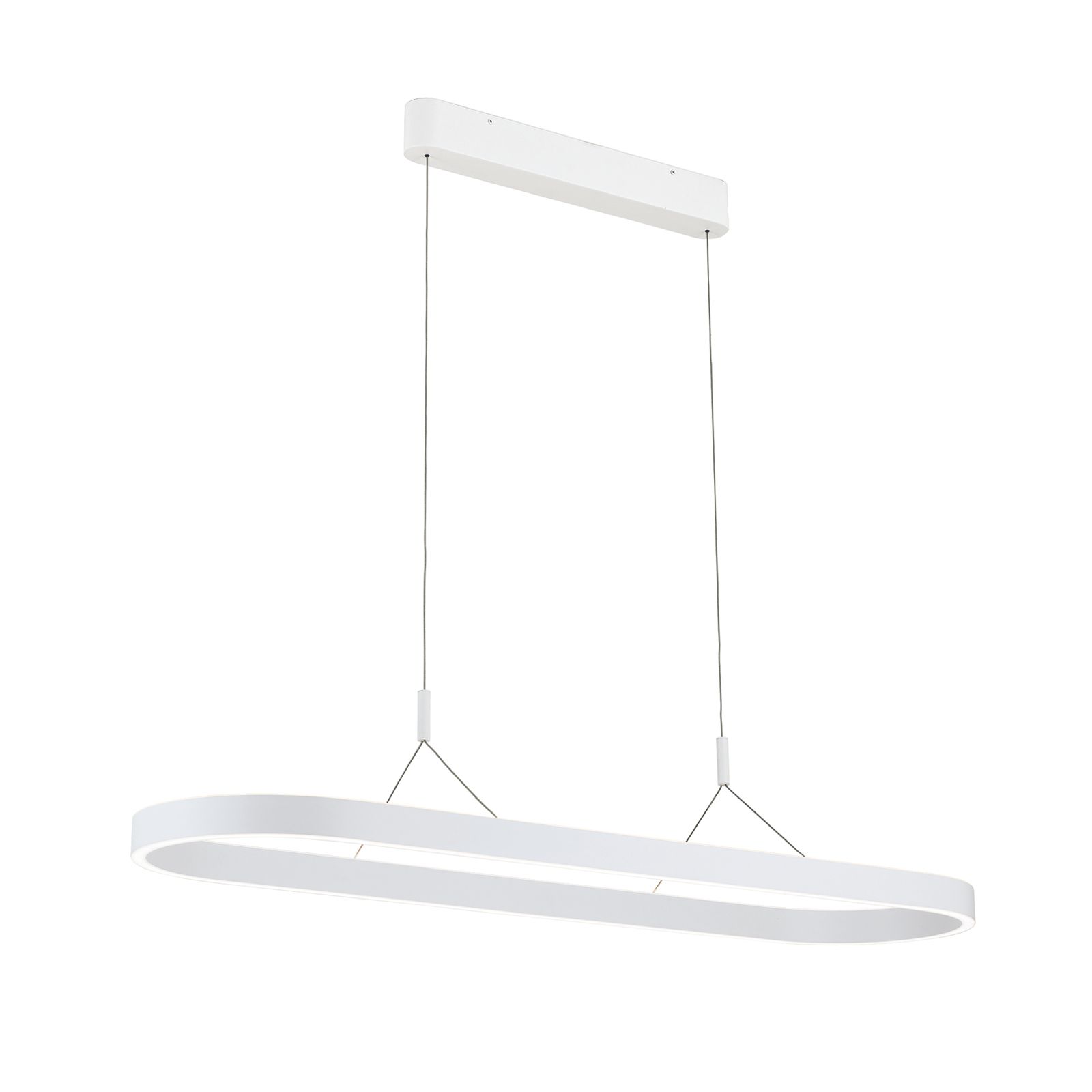 LED pendant lamp CARRARA, 120 cm, white