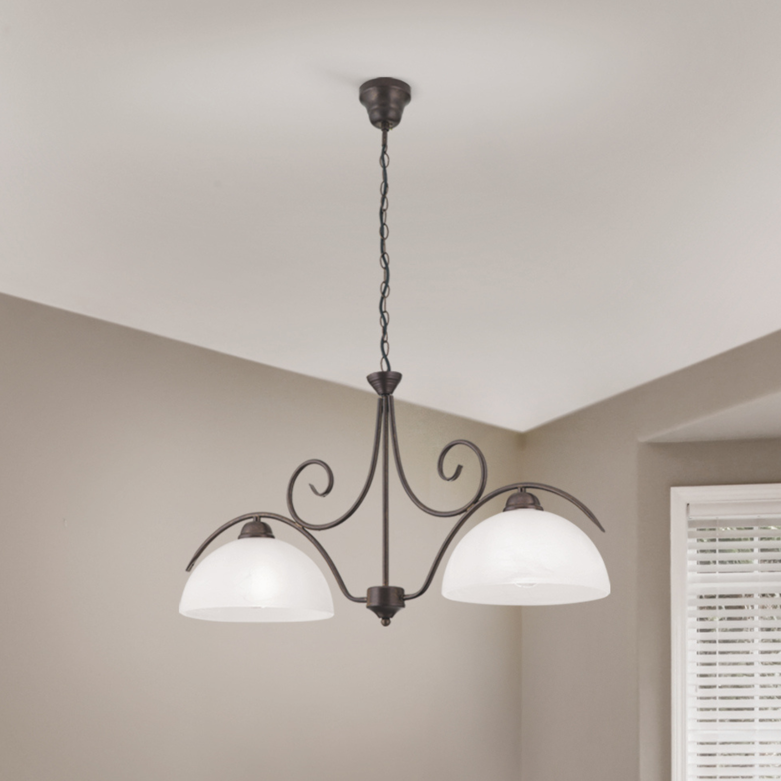Luster RULA, 2-flammig, antik