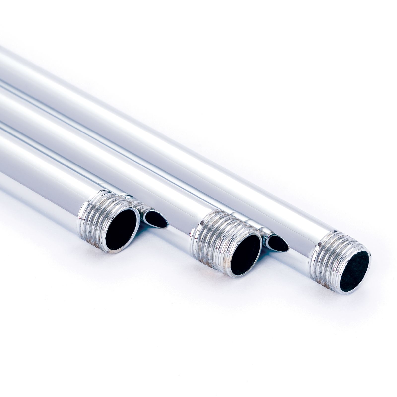 Pipe rod, 1/4" thread, 100 cm, chrome