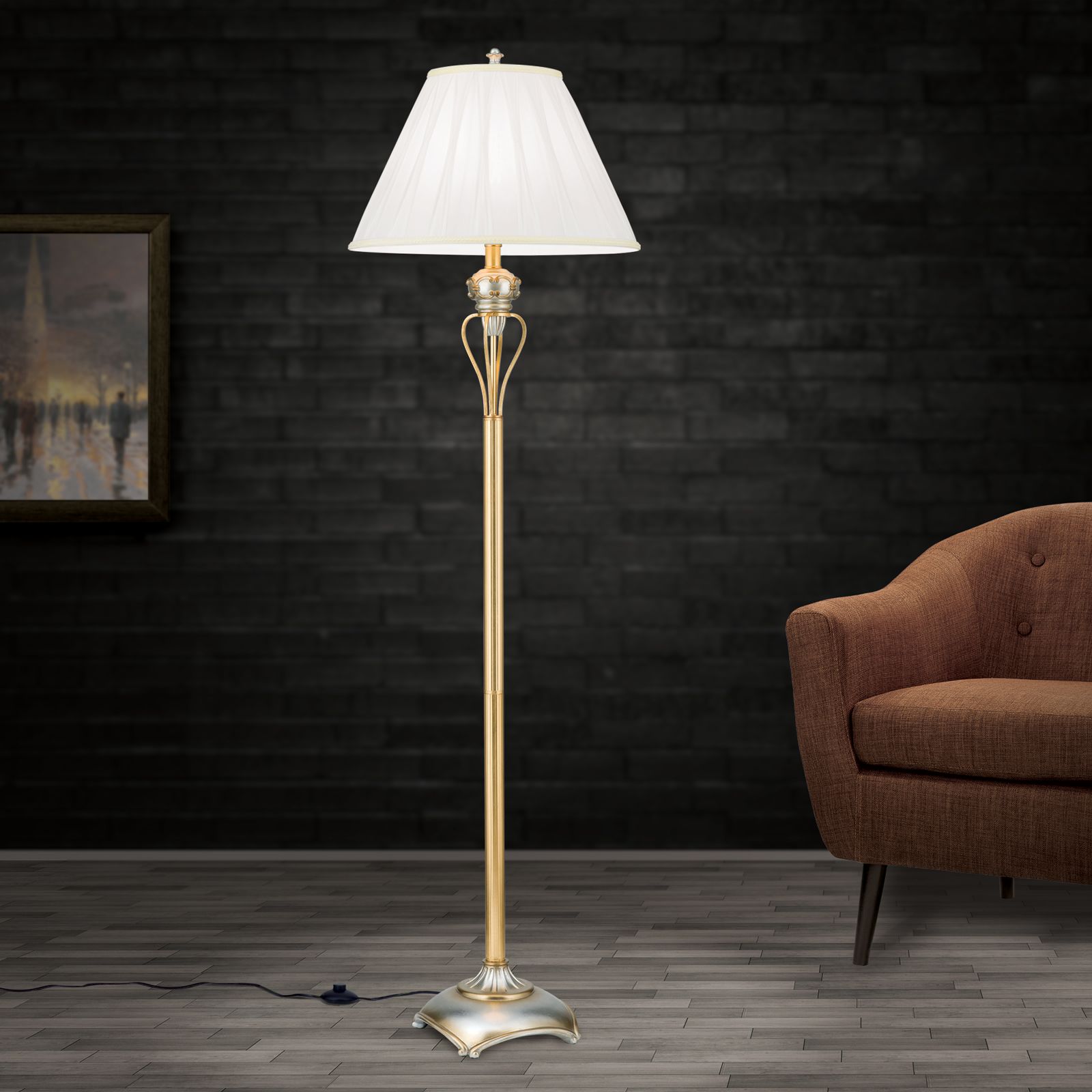 Floor lamp TIZIA, gold