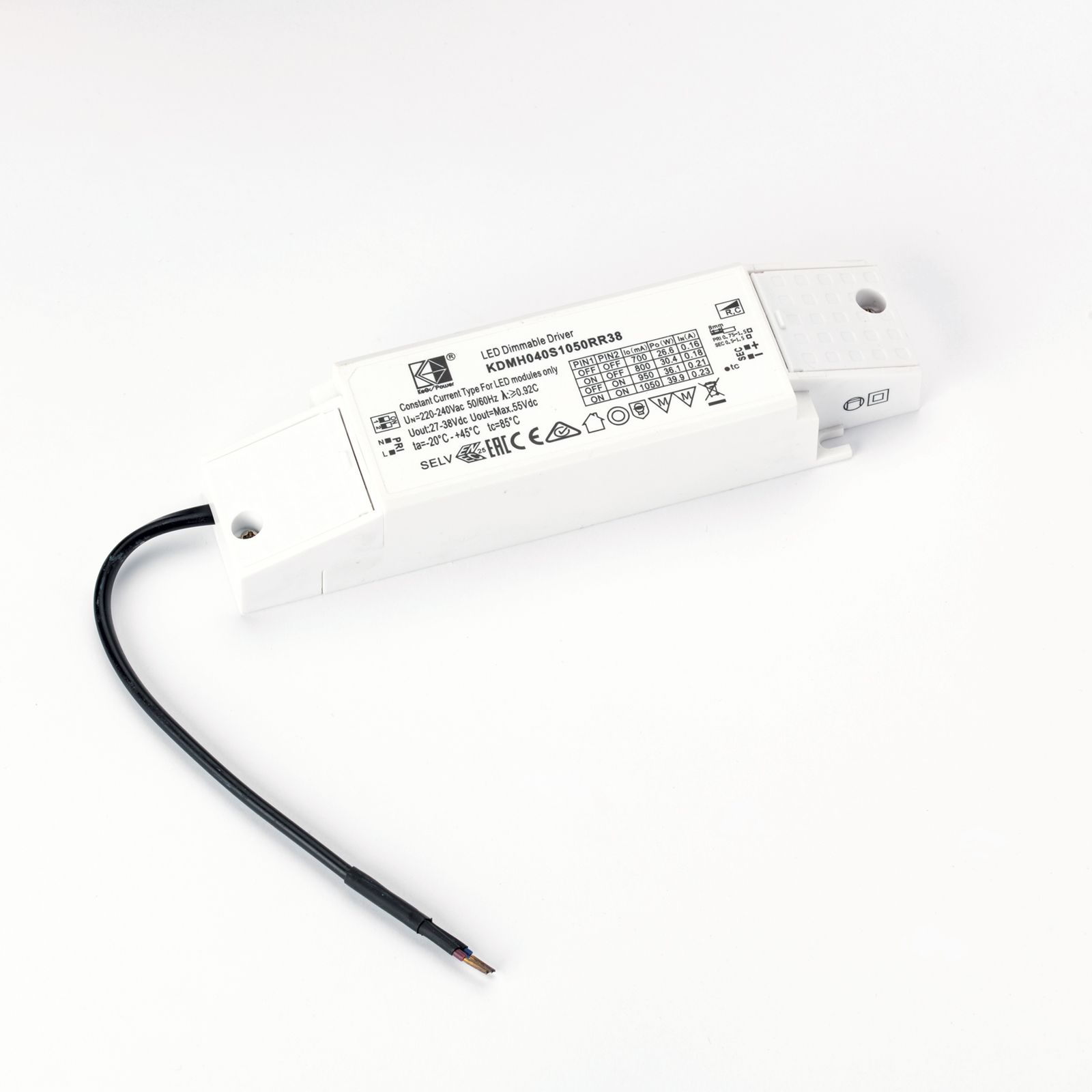 Driver 40i KeGu KDMH040S1050RR38 39.9W, dimmable
