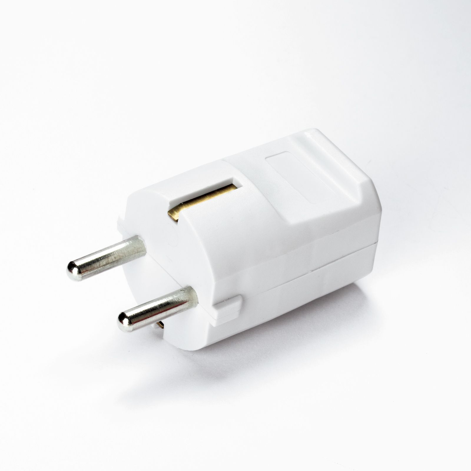 Schuko plug Safety plug, silver