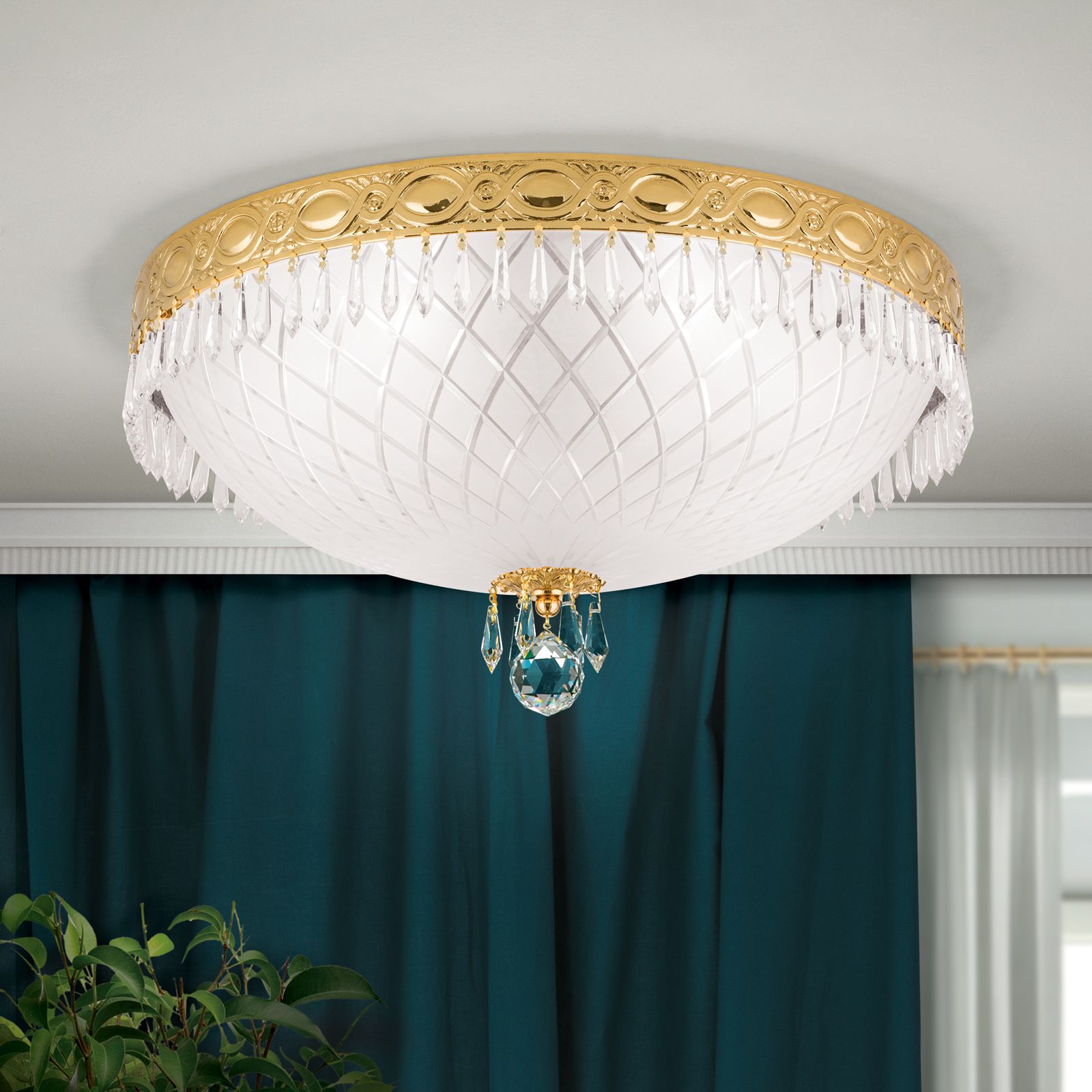 Deckenleuchte EMPIRE CRYSTAL, Gold, 45 cm