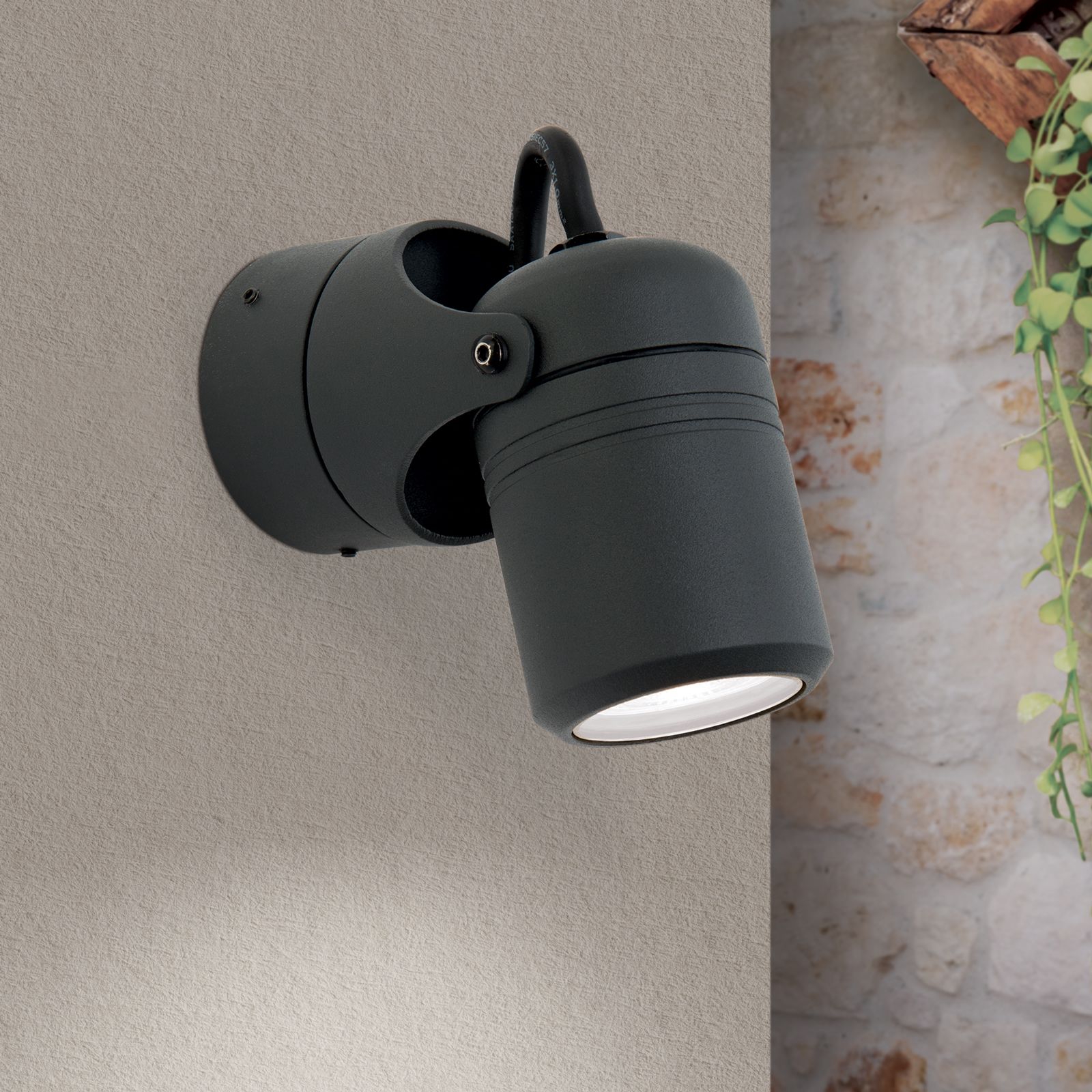 Outdoor wall spotlight VISION, single spot, anthracite