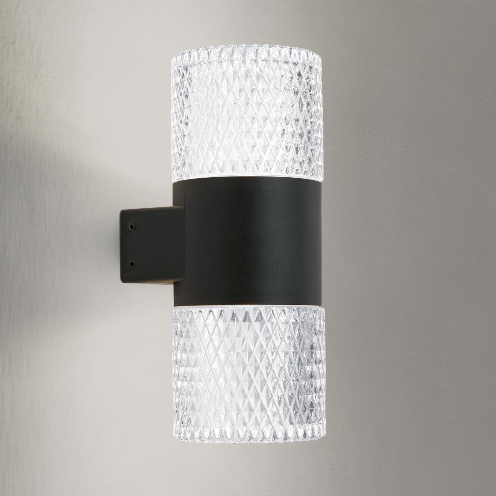 LED outdoor wall lamp ANTREX, 2-lamp, black