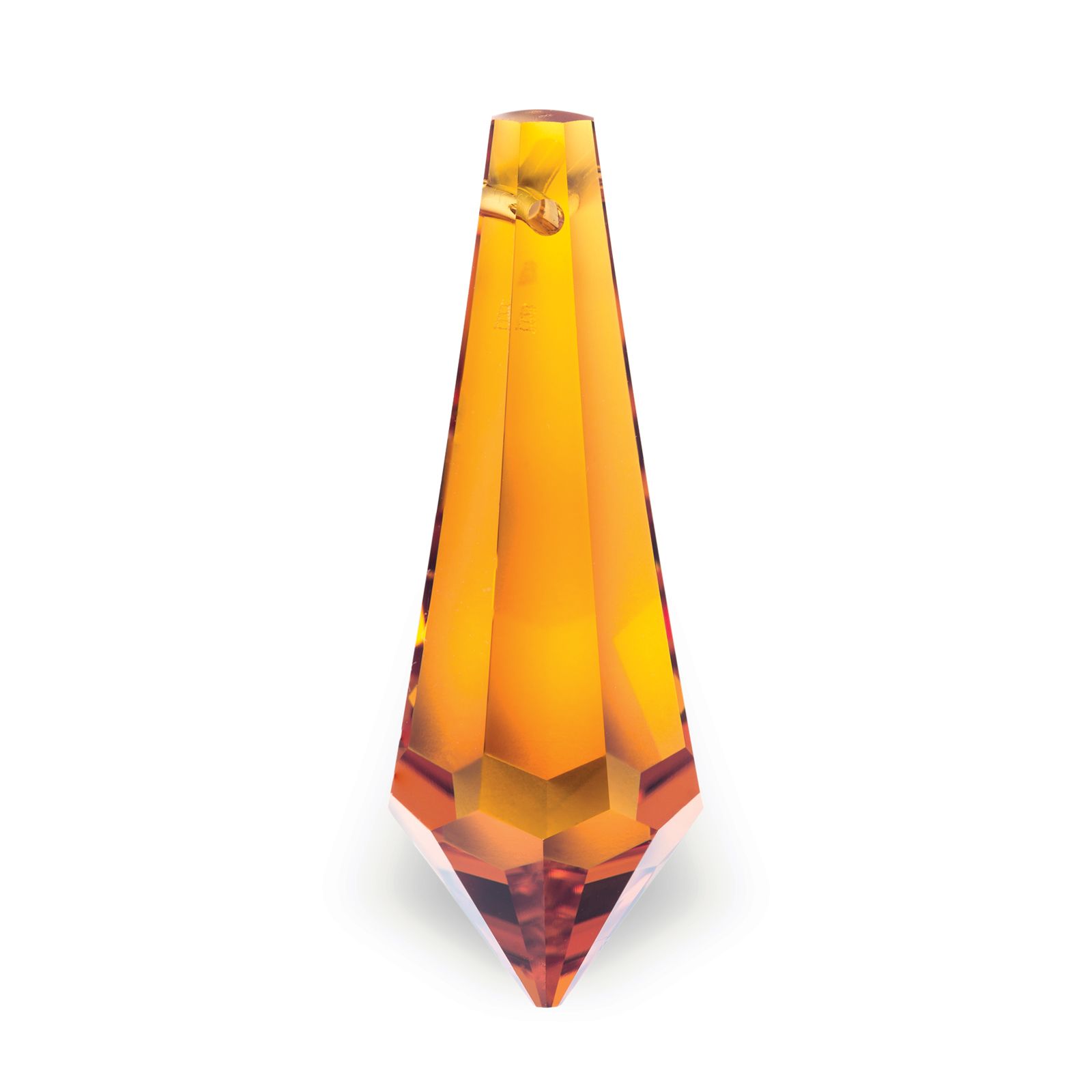 Chandelier crystal pointed crystal STRASS® Swarovski® Crystal, 38x14mm, Topaz