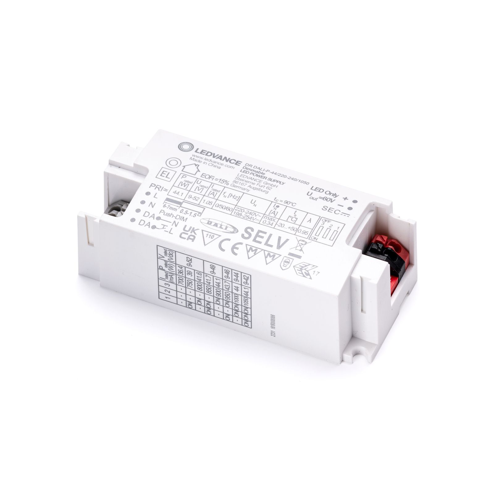 Driver DALI 36-44W constant 700-1050mA adjustable, dimmable