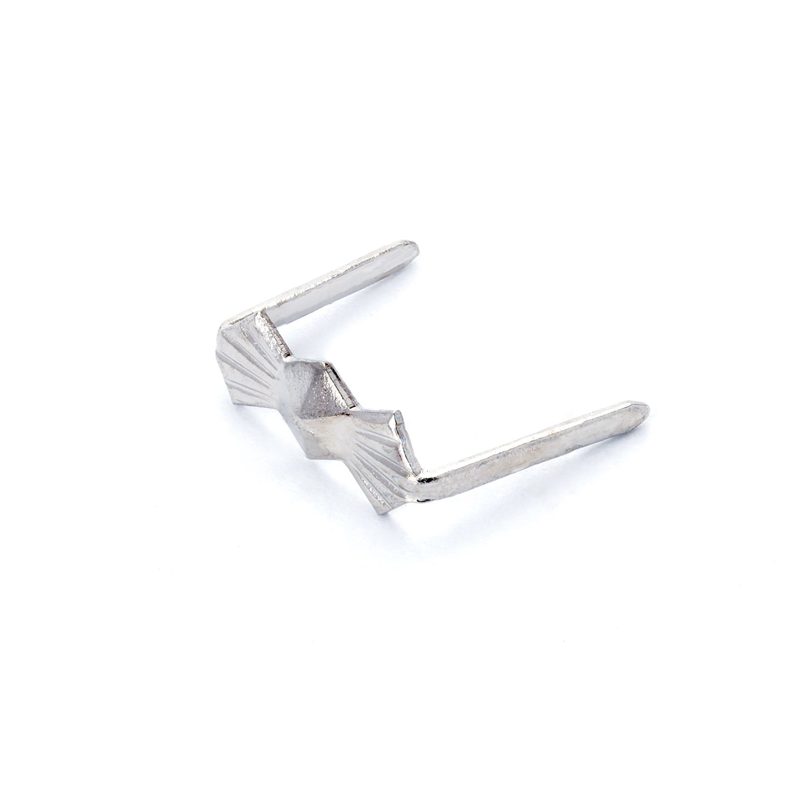 Clip for chandelier crystal, ribbon, 14mm, chrome