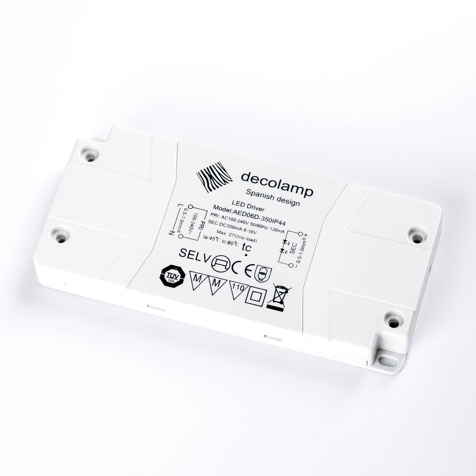 Driver 6b DECOLAMP AED06-350 IP44 6W, nicht dimmbar