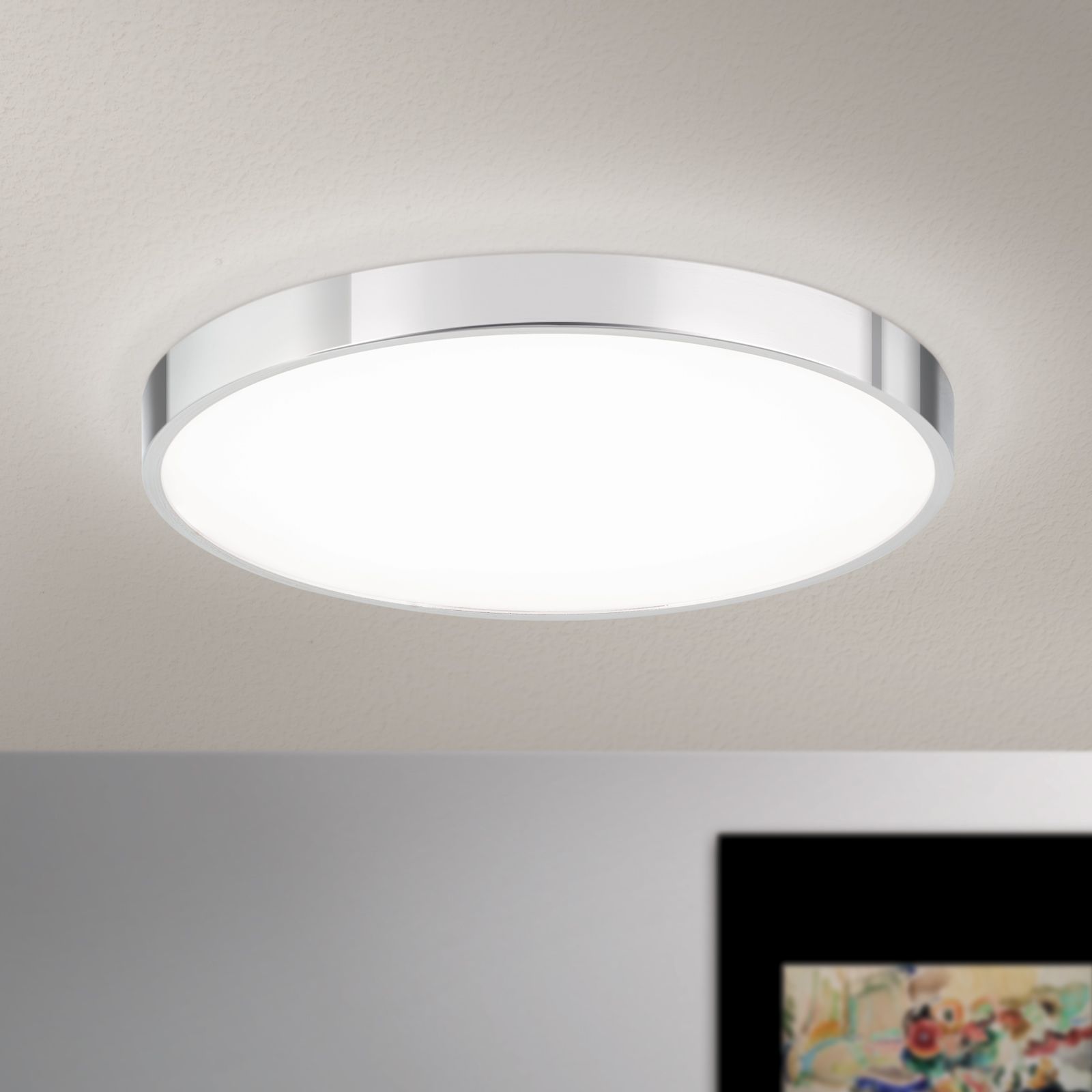 LED Deckenleuchte BULLY, Ø 28 cm, Chrom