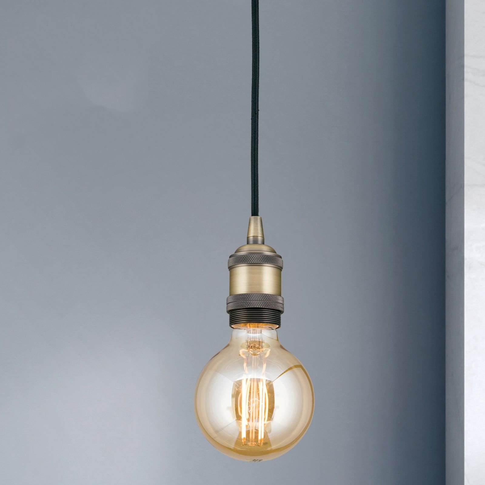 Pendant light JAILHOUSE, antique brass